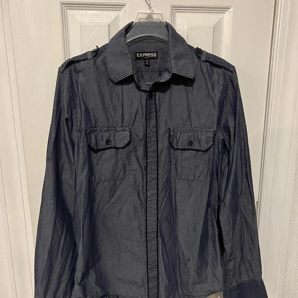 Express men’s shirt small spot on left lower front